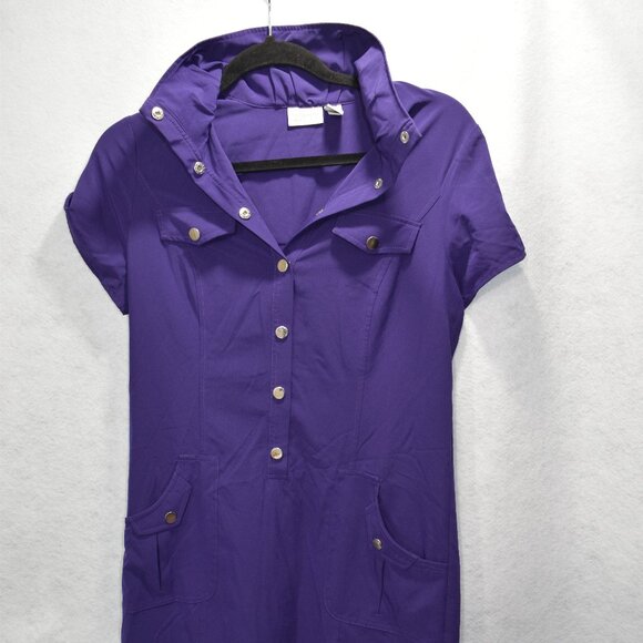 Zenergy Chicos Purple Half Zip Collared Dress - Picture 2 of 9
